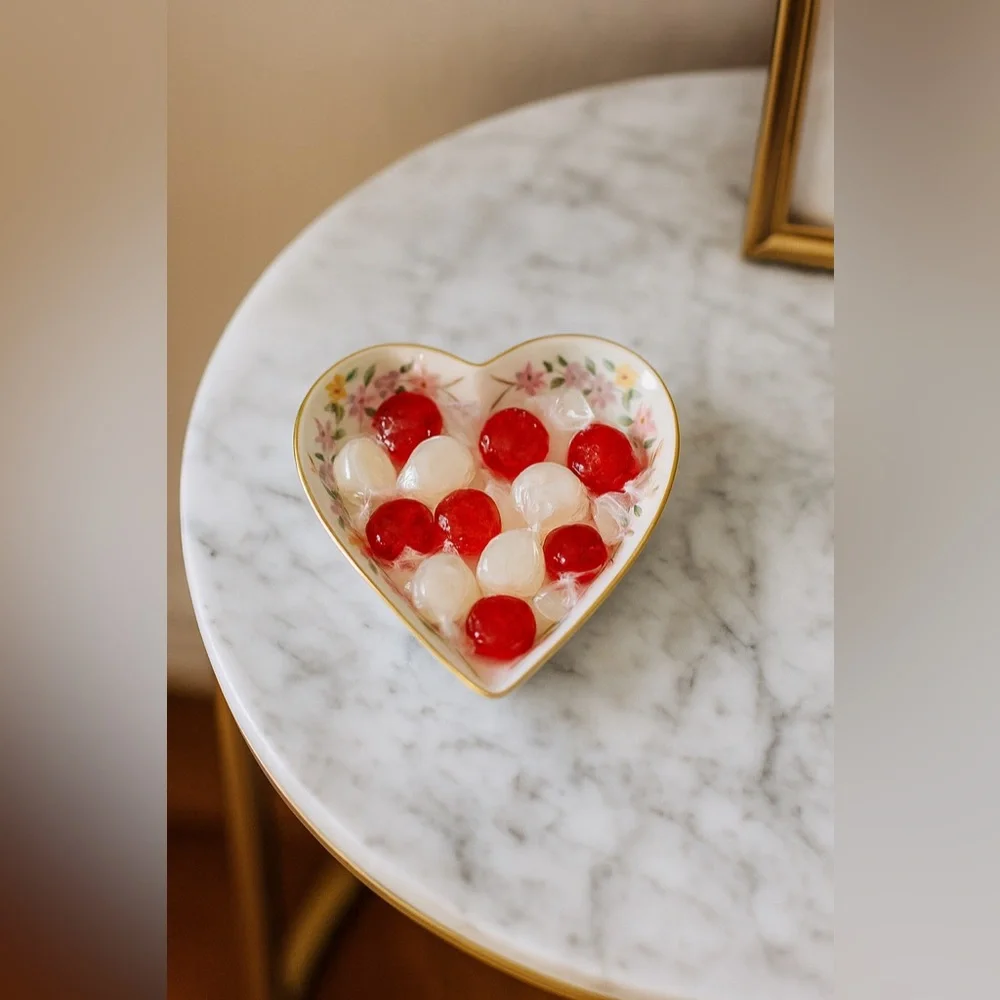 Lenox Floral Heart Trinket/Candy Dish • Gold Rim • Boxed Vintage Elegance Gift
